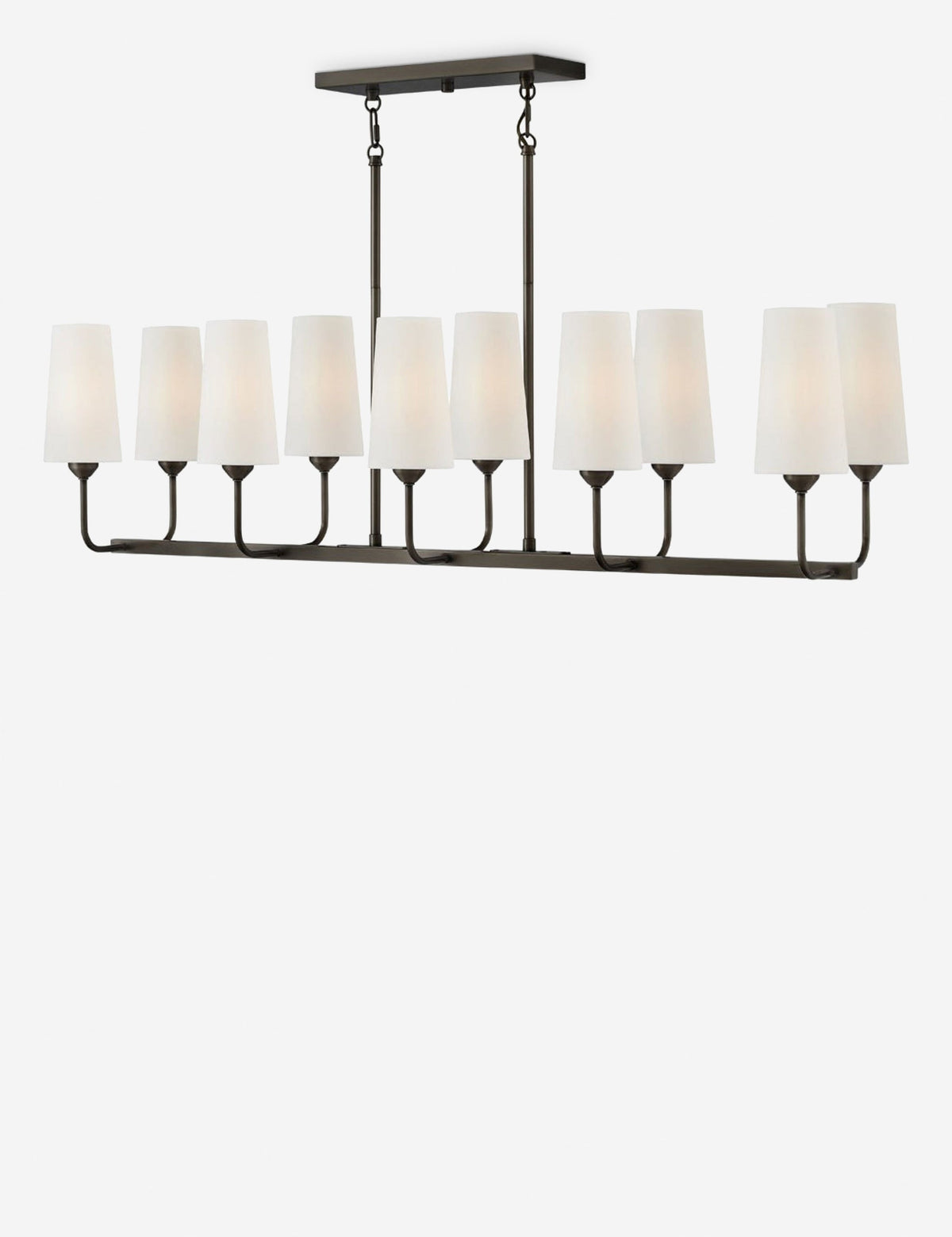 Dabney Linear Chandelier dining room light front view