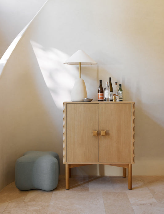 Maia Table Lamp styled in a room