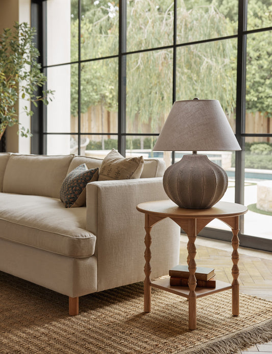 Sorrento Table Lamp styled in a room