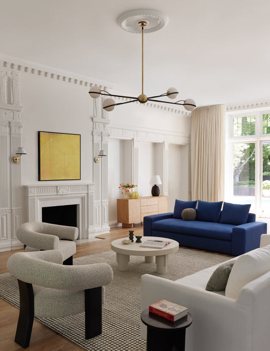 Adeline Chandelier styled in a room