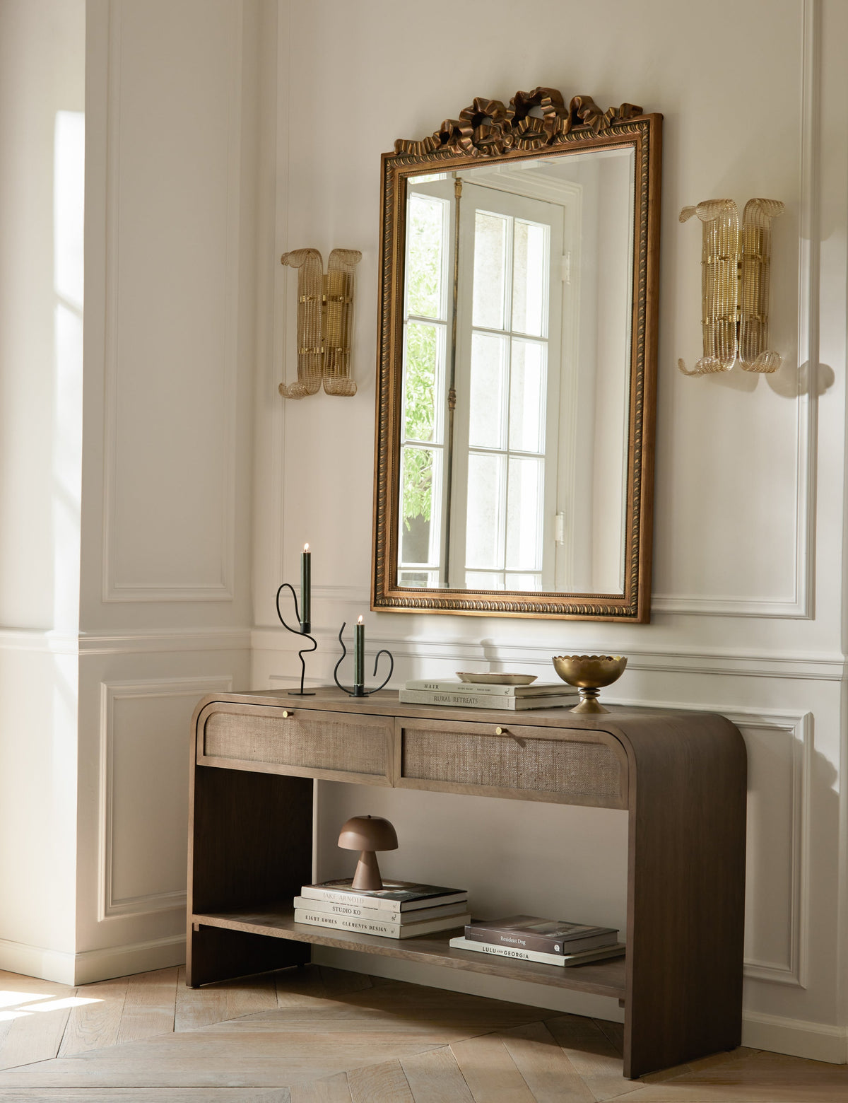 Gatz Sconce bedroom wall light in a styled room