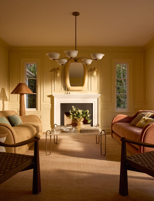 Calvano Chandelier styled in a room