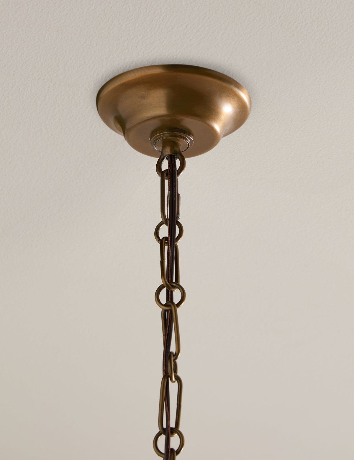 Frederick Pendant Light cream and aged brass finish product view 5