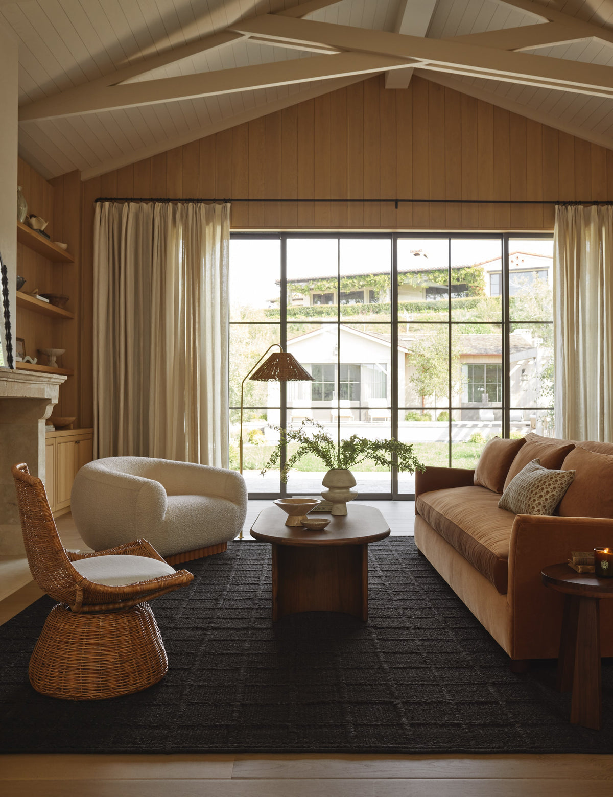 Baia Floor Lamp living room floor lamp in a styled room