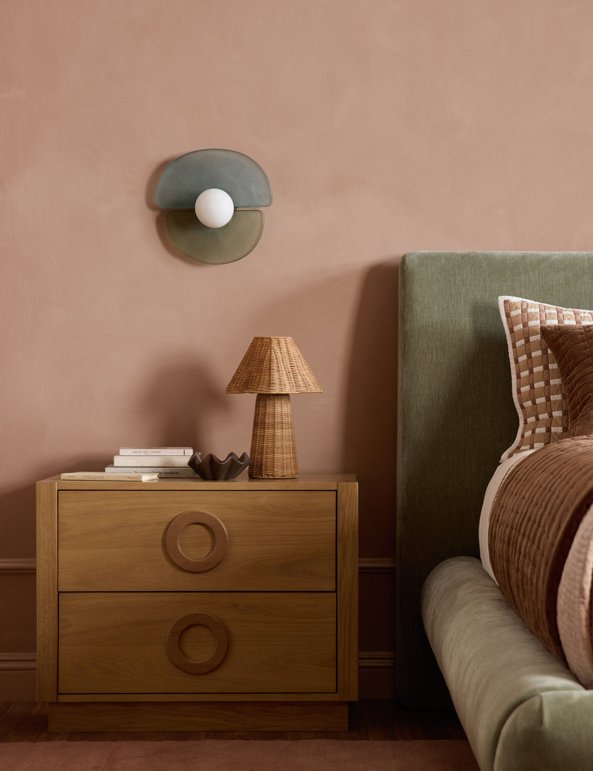 Moody Sconce styled in a room