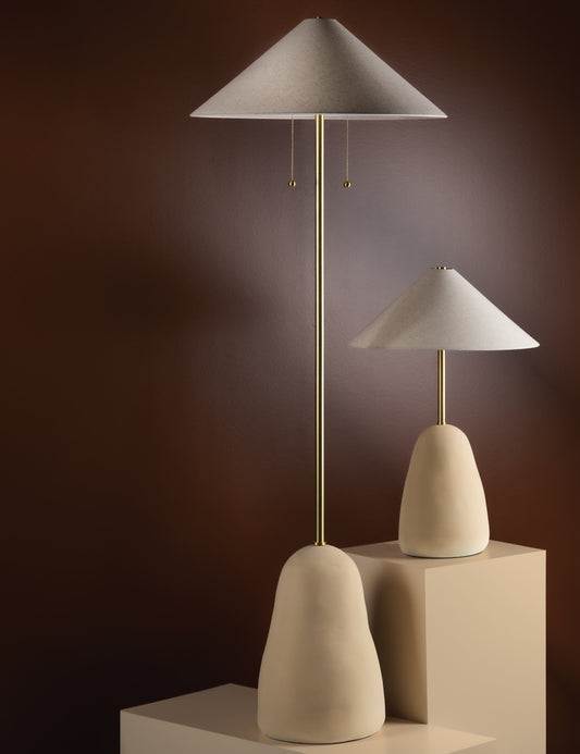Maia Floor Lamp styled in a room