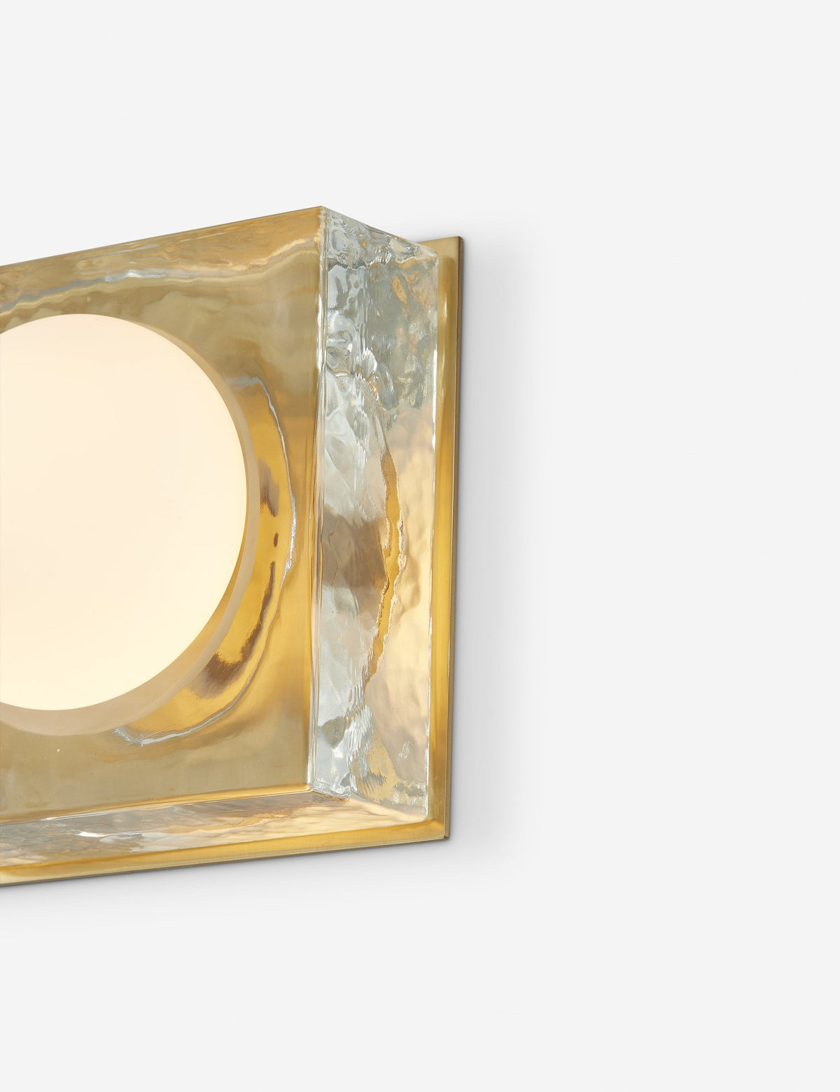 Ravi Square Sconce aged brass finish product view 5