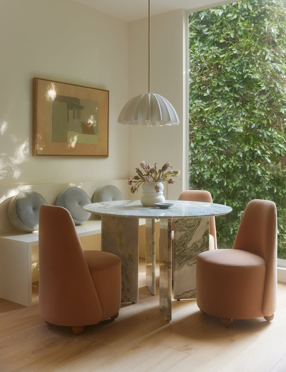 Nita Pendant Light kitchen island light in a styled room