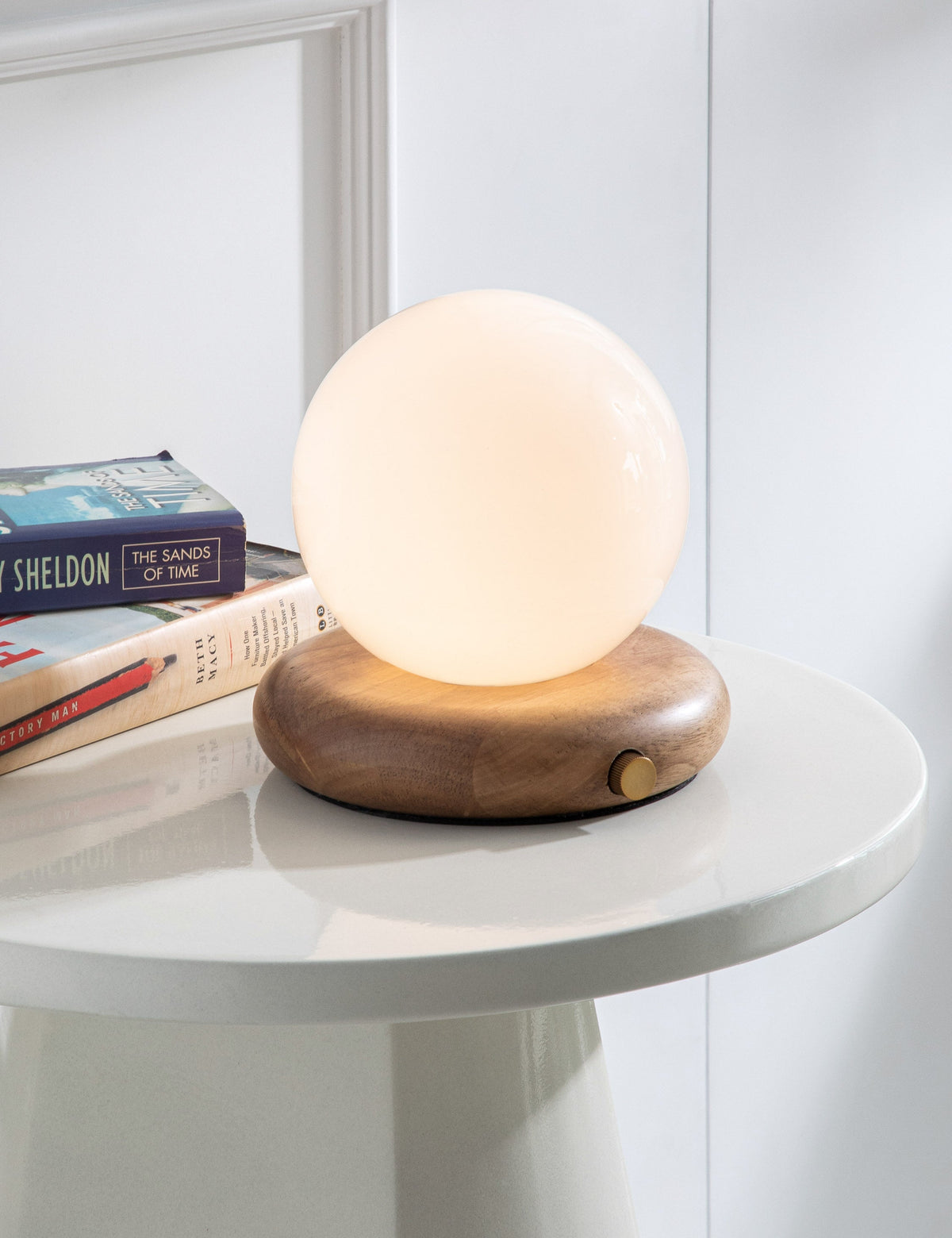 Washburn Cordless Table Lamp cordless lamp in a styled room