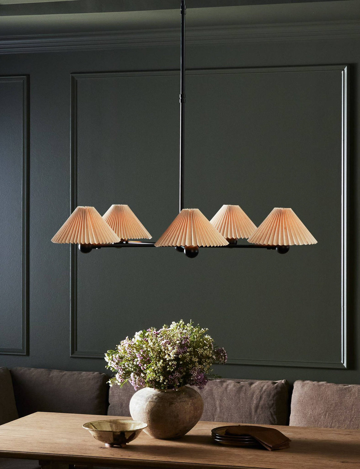 Newell Chandelier dining room light front view