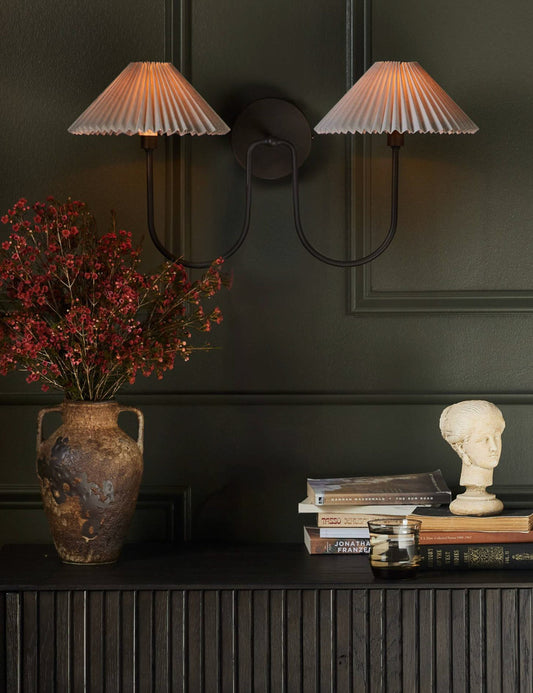 McVea Double Sconce bedroom wall light front view