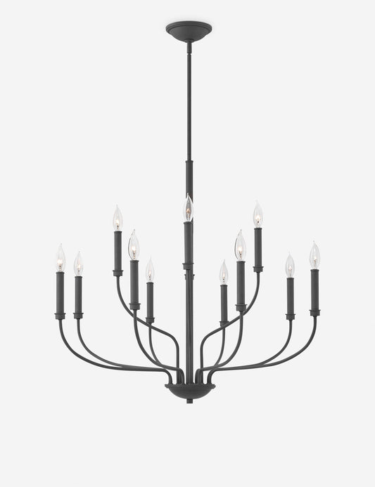 Parsons 2-Tier Chandelier dining room light front view
