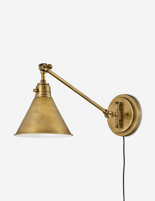 Lennon Plug-In Task Sconce bedroom wall light front view