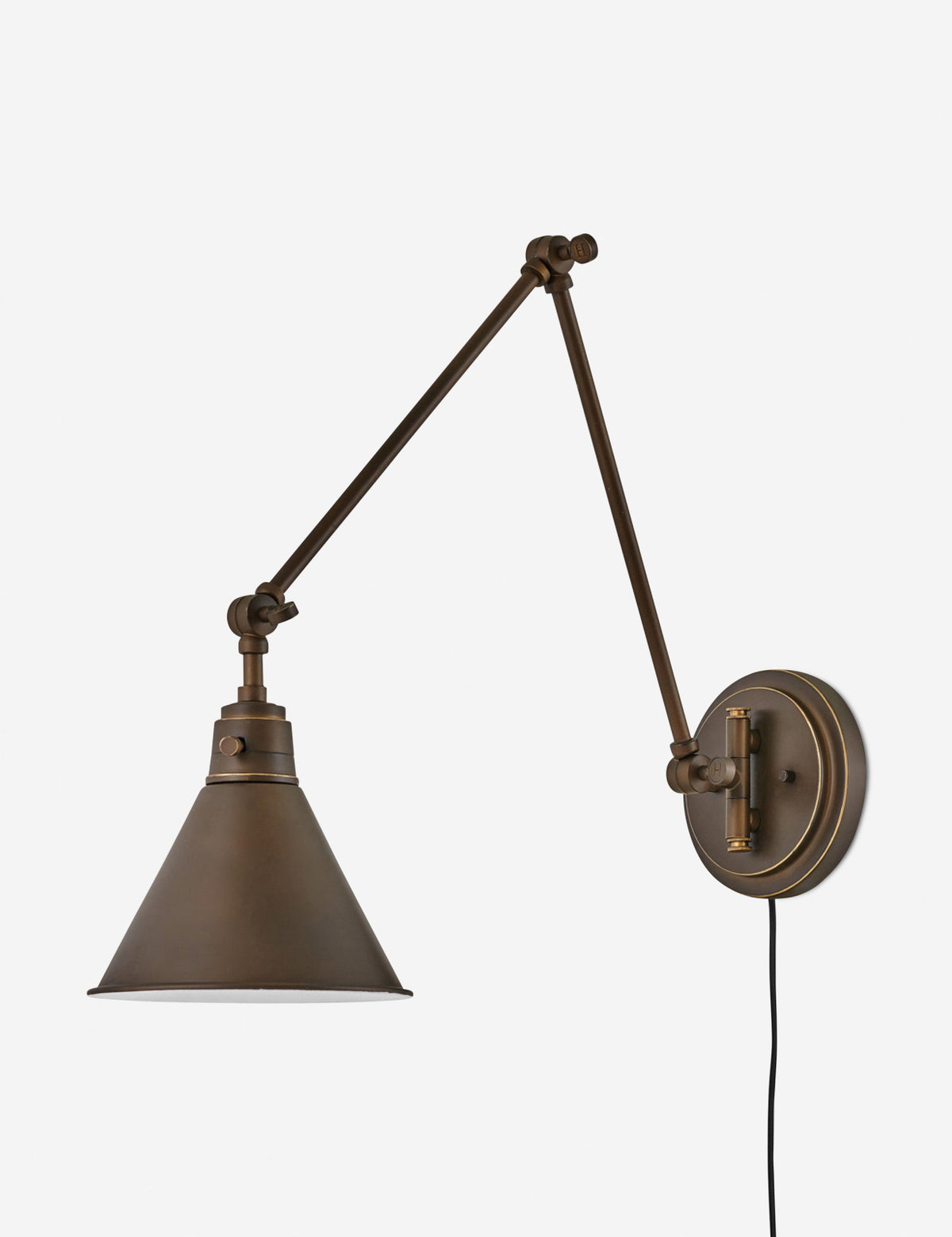 Lennon Plug-In Articulating Sconce bedroom wall light front view