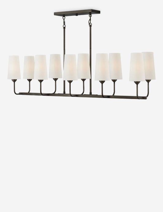 Dabney Linear Chandelier dining room light front view