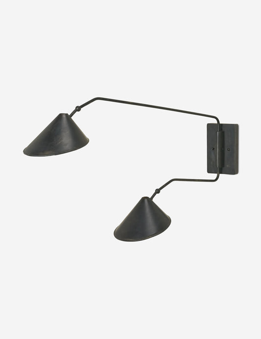 Marca Adjustable Double Sconce bedroom wall light front view