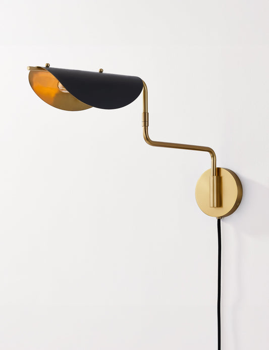 Eugene Plug-In Sconce bedroom wall light front view