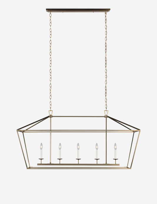 Gala Linear Chandelier dining room light front view