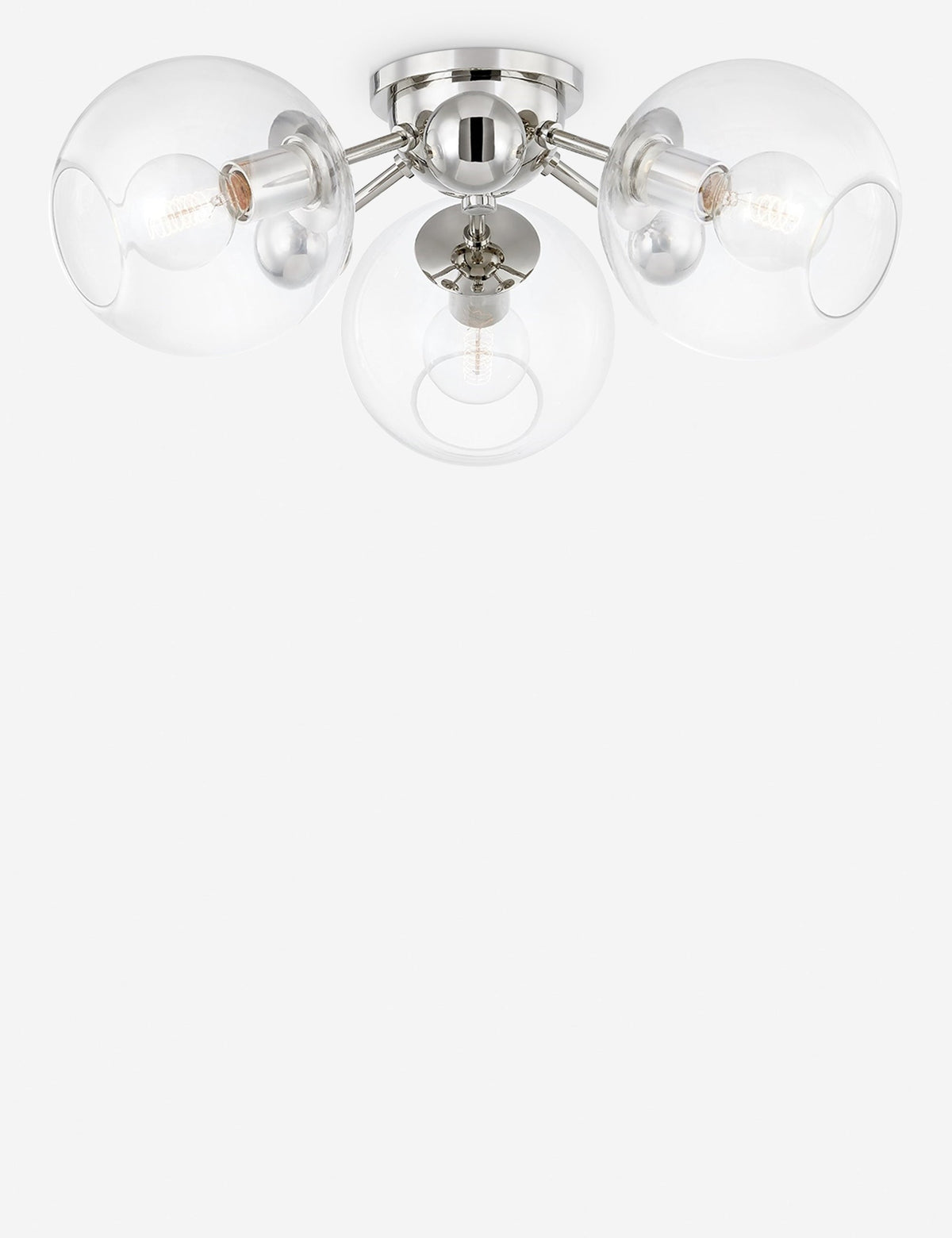 Crystal Semi-Flush Mount Light ceiling light front view