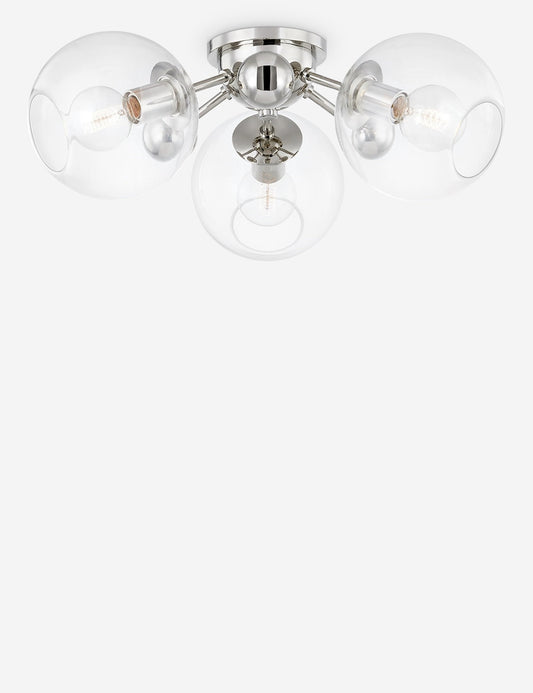Crystal Semi-Flush Mount Light ceiling light front view