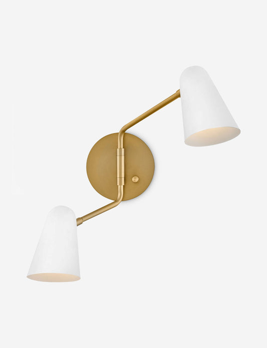 Mancini Double Sconce bedroom wall light front view