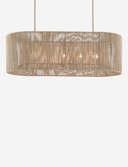 Bartlett Linear Chandelier dining room light front view