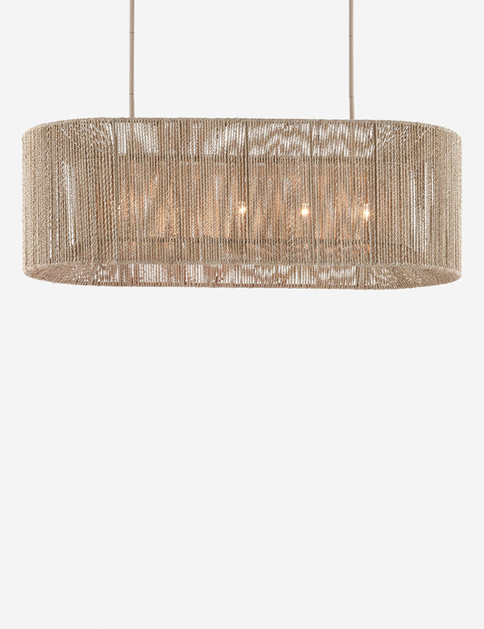 Bartlett Linear Chandelier dining room light front view