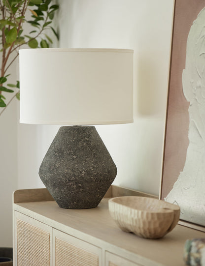 Keyana Table Lamp styled in a room