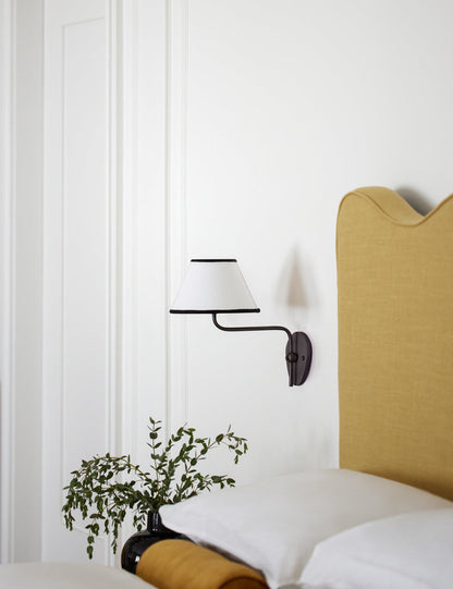 Magdalene Single Sconce styled in a room