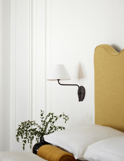 Magdalene Single Sconce styled in a room