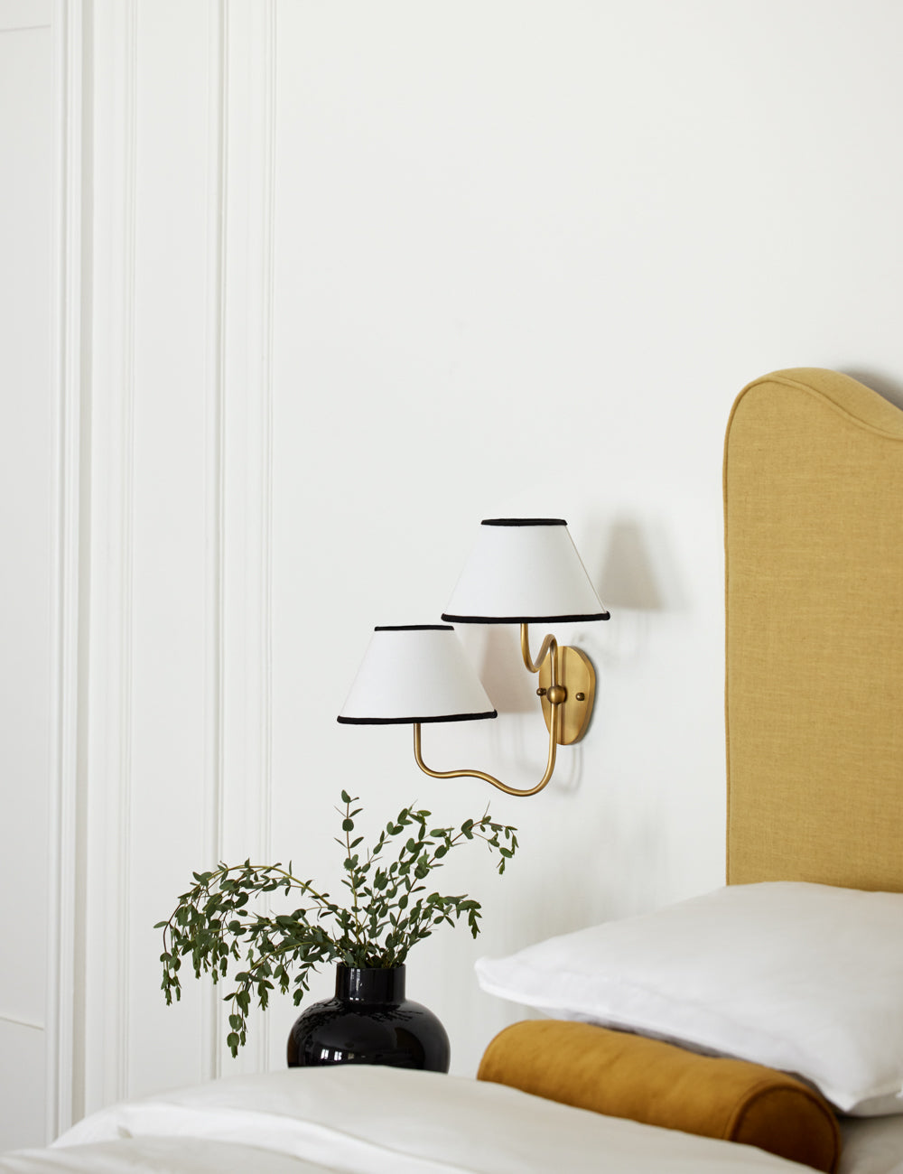 Magdalene Double Sconce styled in a room