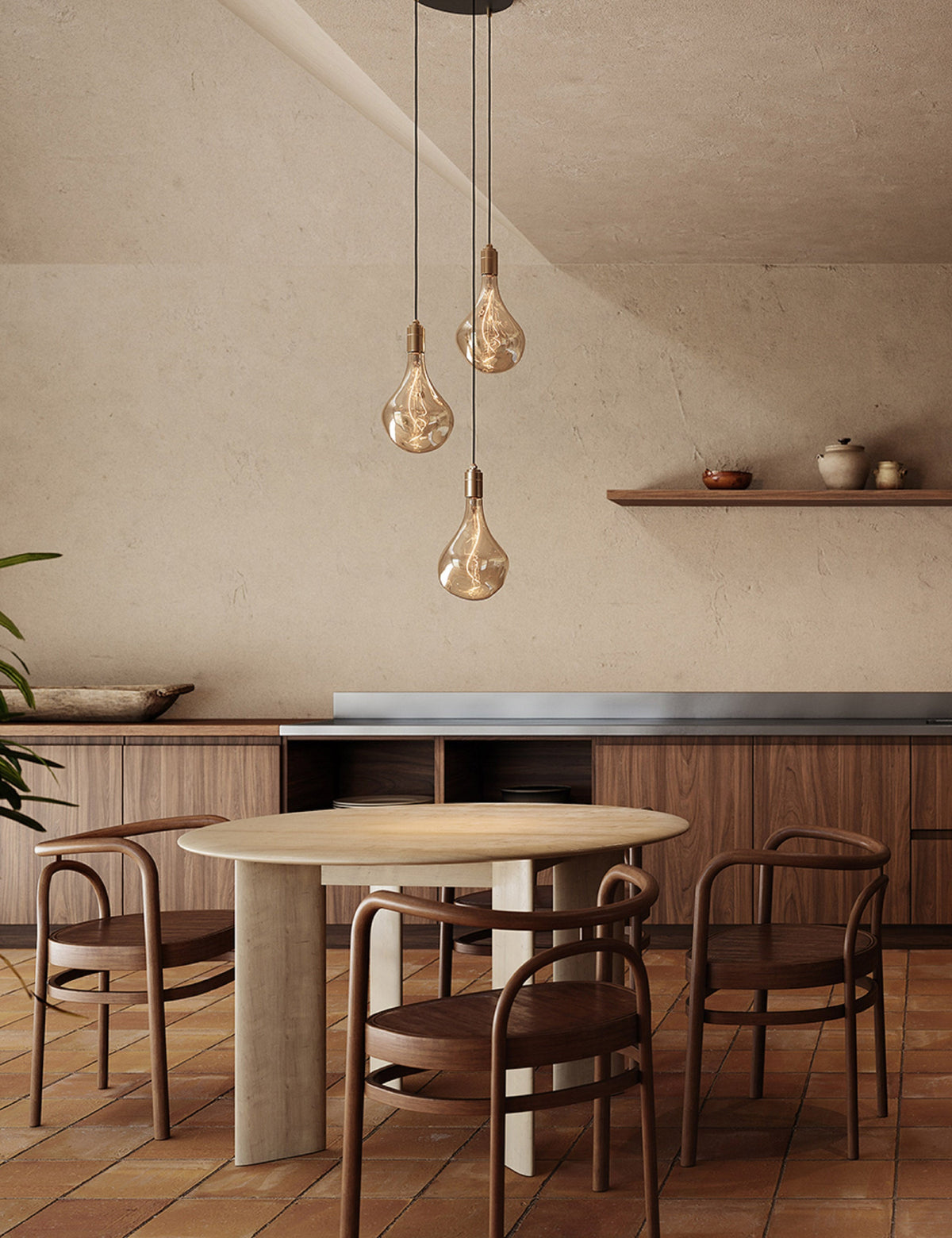 Triple Pendant Light with Voronoi II product view 4
