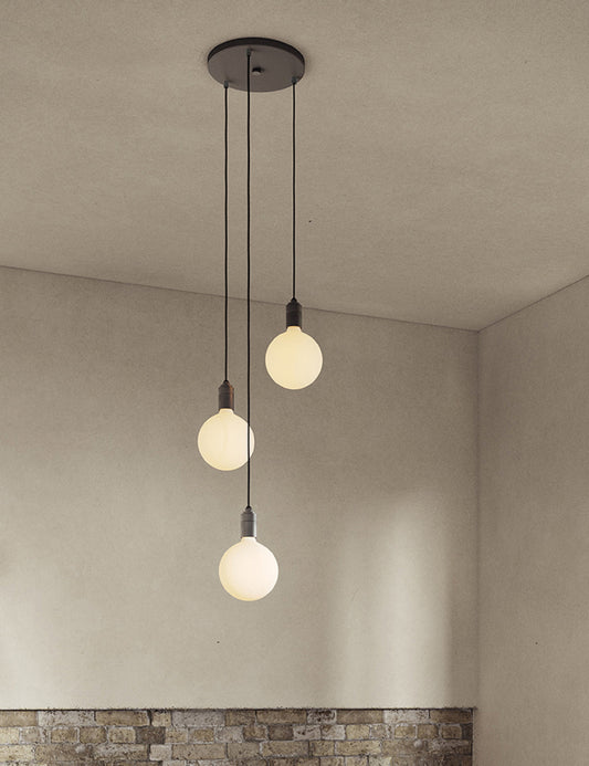 Triple Pendant Light with Sphere IV kitchen island light front view