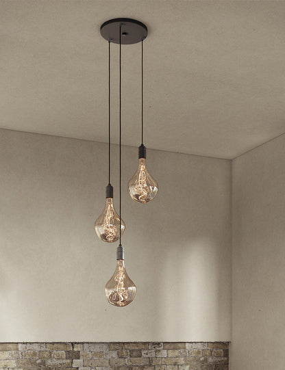 Triple Pendant Light with Voronoi II kitchen island light front view