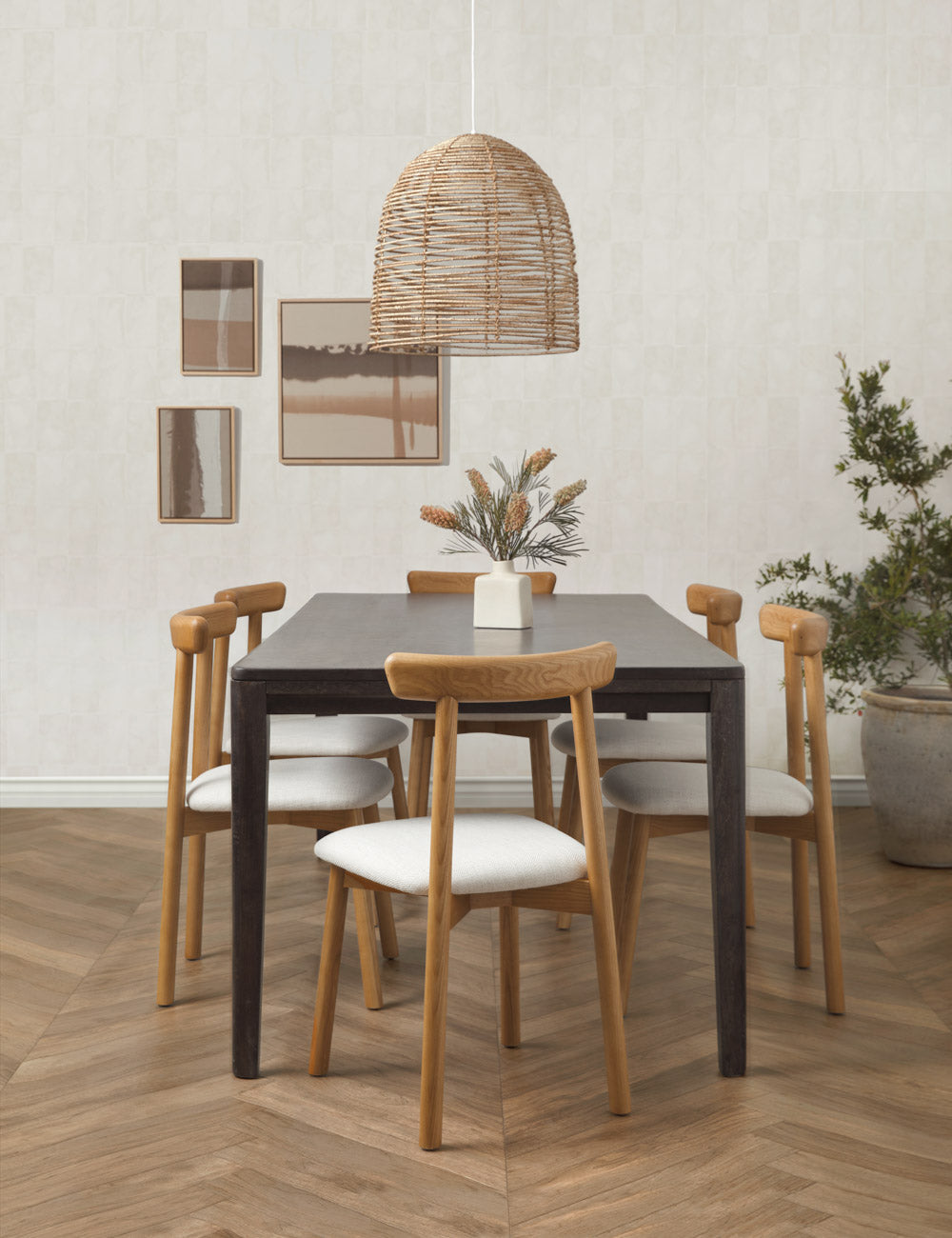 Beehive Pendant Light styled in a room