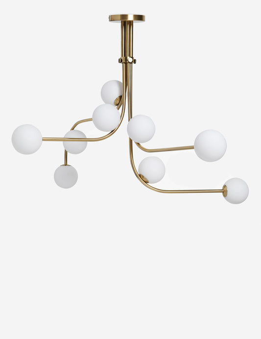 Damon Chandelier brass finish product view 2
