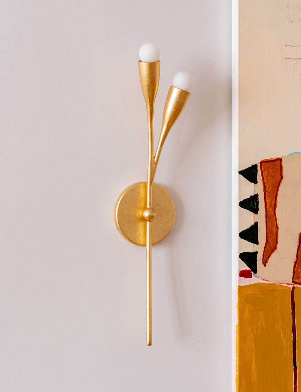Elsa Sconce brass finish product view 2