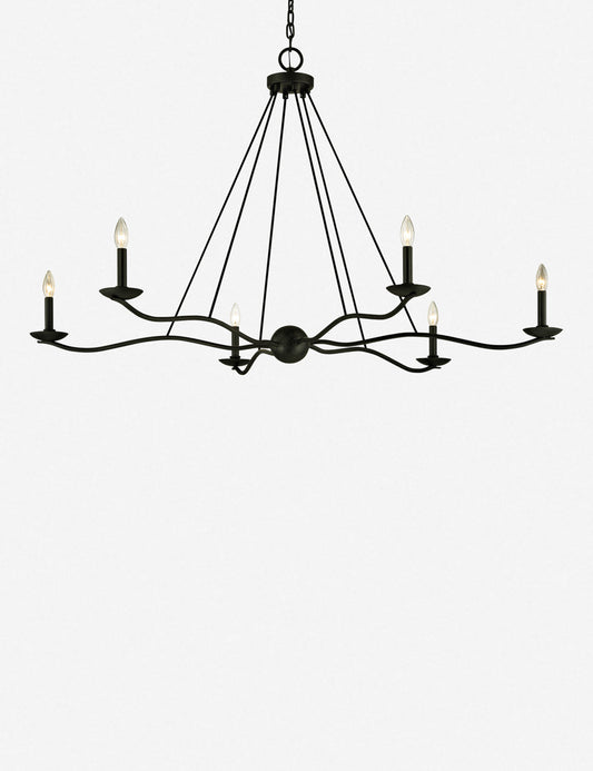 Atherton Chandelier dining room light front view