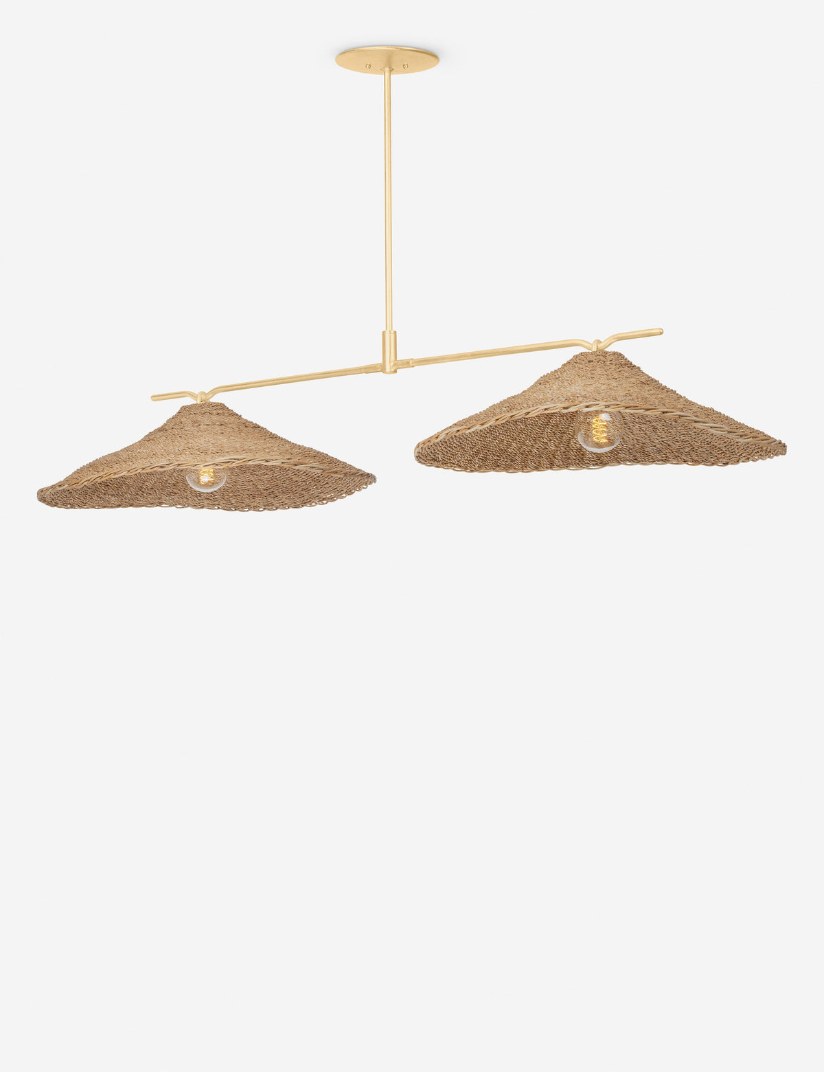 Nura Linear Pendant kitchen island light front view