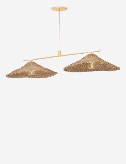 Nura Linear Pendant kitchen island light front view