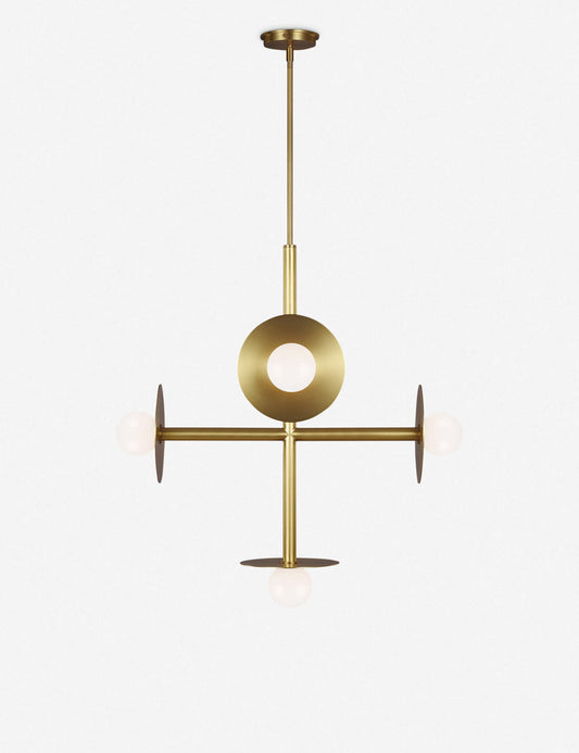 Nodes Large Chandelier dining room light front view