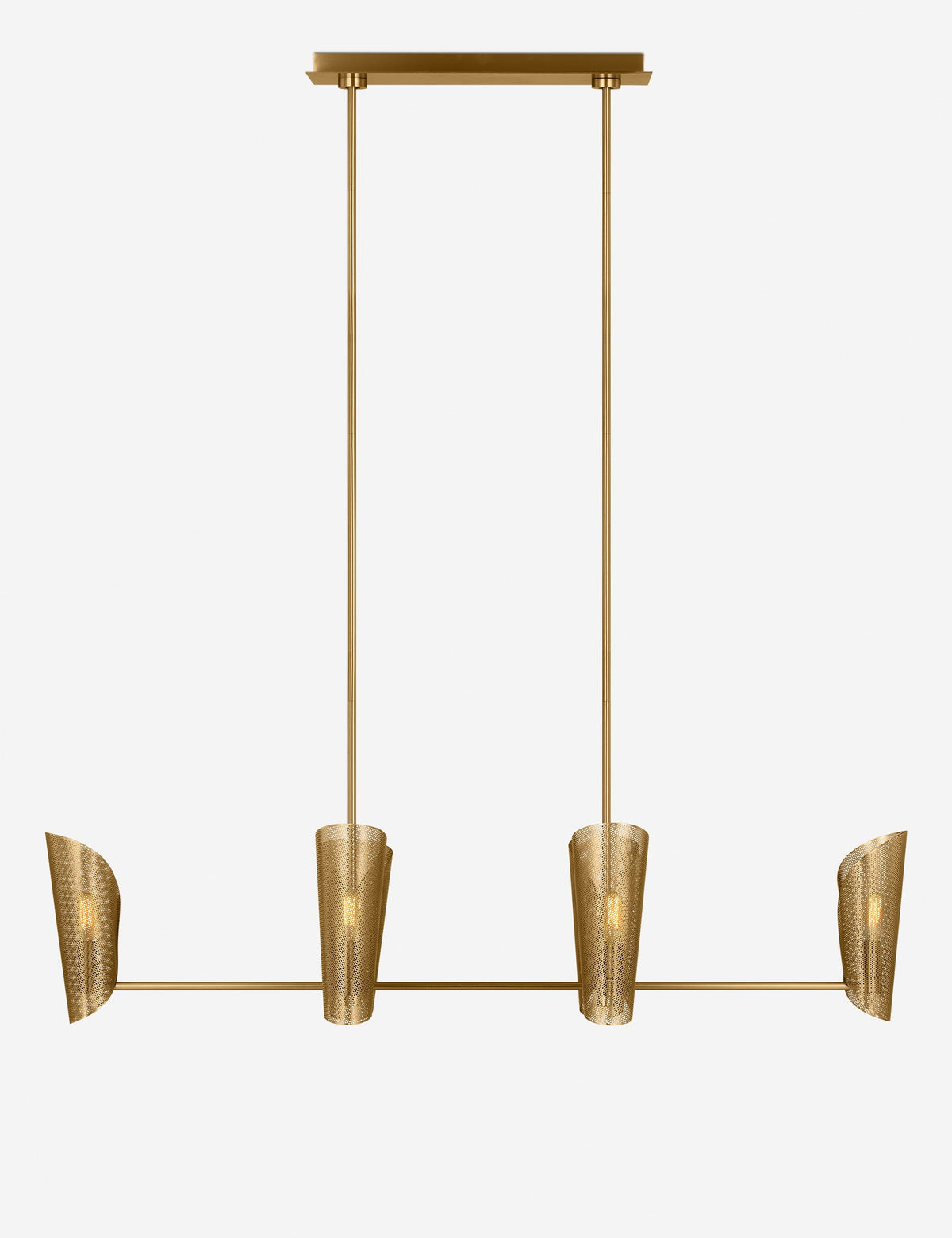 Plivot Linear Chandelier dining room light front view