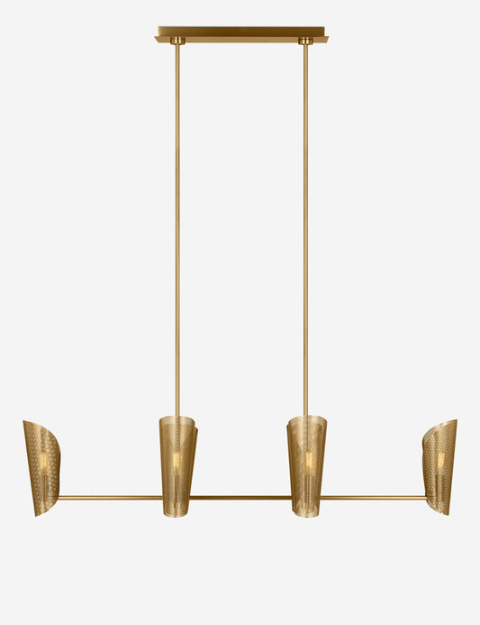 Plivot Linear Chandelier dining room light front view