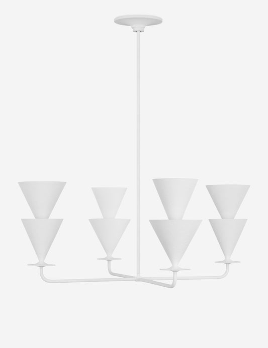 Cornet Chandelier dining room light front view