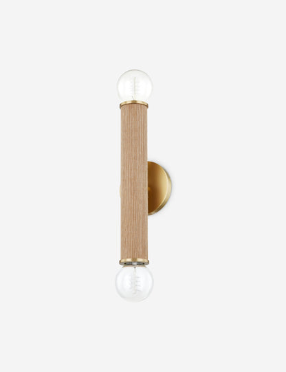 Lettie Double Sconce bedroom wall light front view