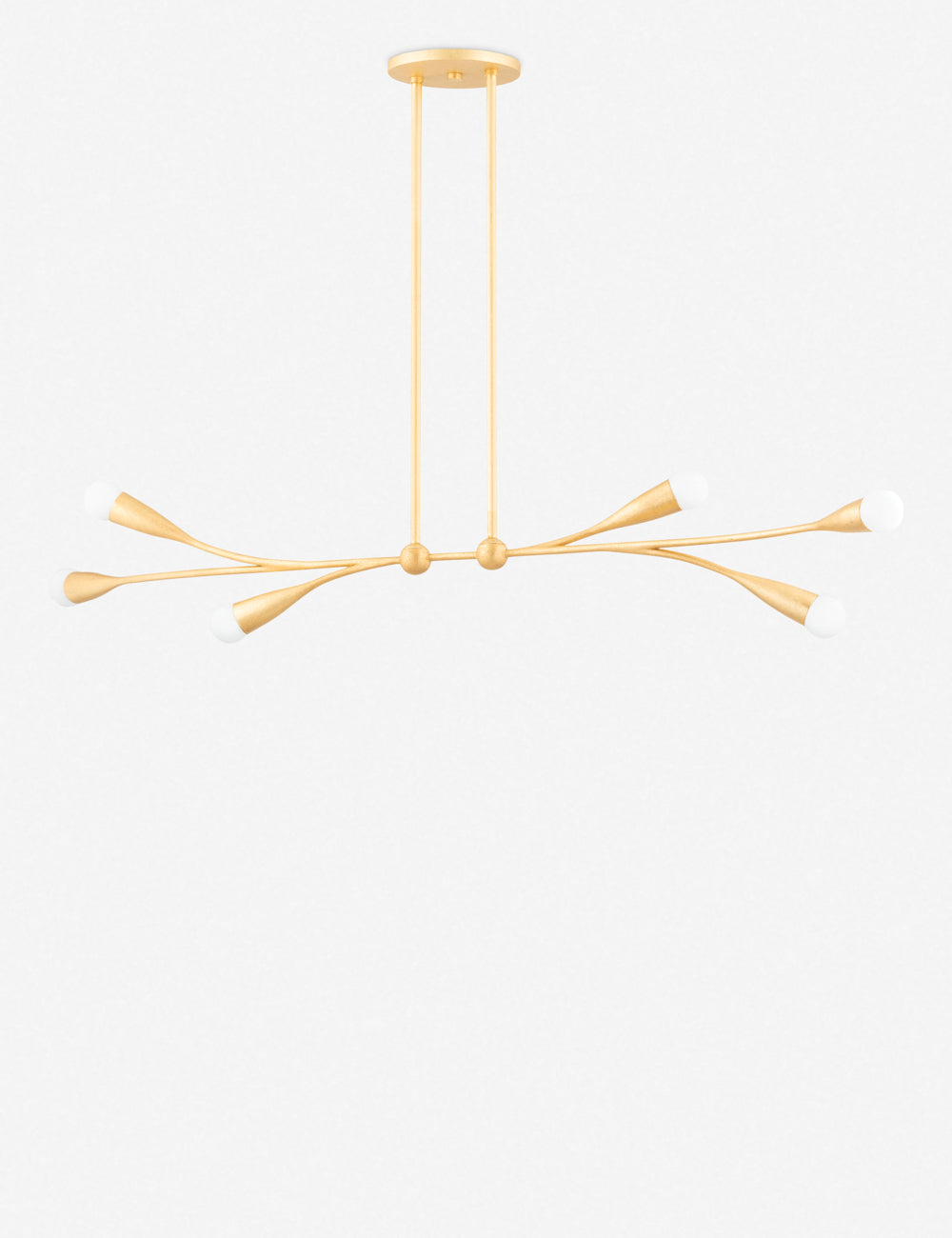 Elsa Linear Chandelier dining room light front view