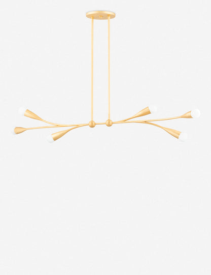 Elsa Linear Chandelier dining room light front view