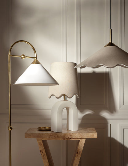 Saima Table Lamp styled in a room