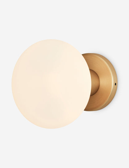 Lochan Outdoor Sconce with Oval brass finish product view 2