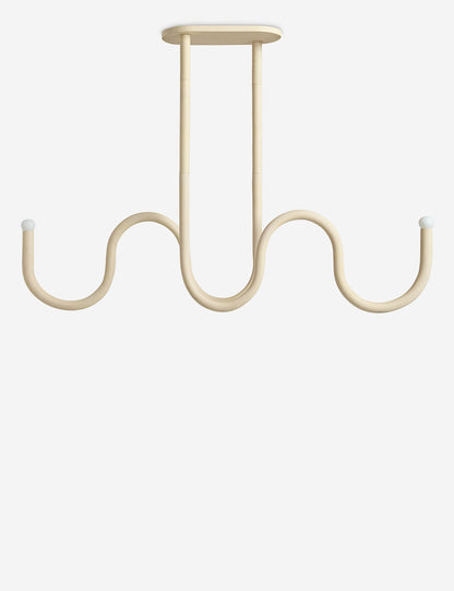 Noor Linear Chandelier sand finish product view 2